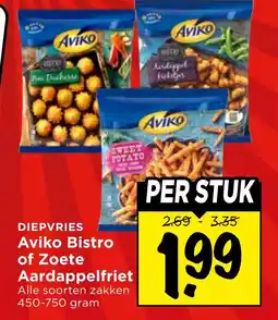 Vomar Voordeelmarkt Diepvries aviko bistro of zoete aardappelfriet aanbieding
