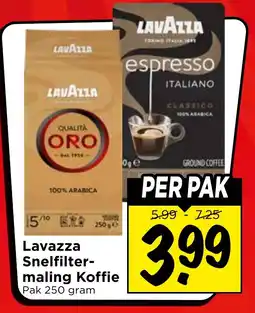 Vomar Voordeelmarkt Lavazza Snelfilter- maling Koffie aanbieding