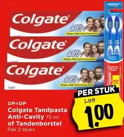 Vomar Voordeelmarkt Colgate Tandpasta Anti-Cavity of Tandenborstel aanbieding