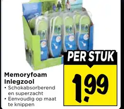 Vomar Voordeelmarkt Memoryfoam Inlegzool aanbieding