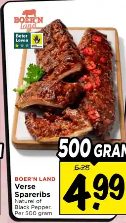 Vomar Voordeelmarkt BOER'N LAND Verse Spareribs aanbieding