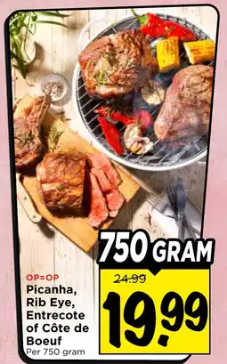 Vomar Voordeelmarkt Picanha, Rib Eye, Entrecote of Côte de Boeuf aanbieding