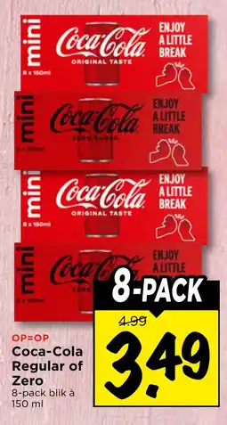 Vomar Voordeelmarkt Coca-Cola Regular of Zero aanbieding