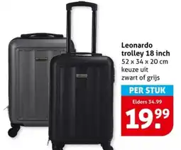 Hoogvliet Leonardo trolley 18 inch aanbieding