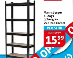 Hoogvliet Mannsberger 5-laags opbergrek aanbieding