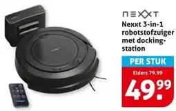 Hoogvliet Nexxt 3-in-1 robotstofzuiger met docking- station aanbieding