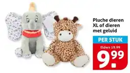 Hoogvliet Pluche dieren XL of dieren met geluid aanbieding