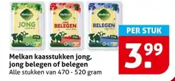 Hoogvliet Melkan kaasstukken jong, jong belegen of belegen aanbieding
