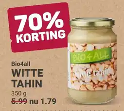 Ekoplaza Bio4all witte tahin aanbieding