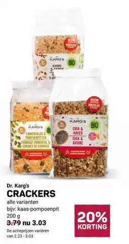 Ekoplaza Dr. Karg's crackers aanbieding