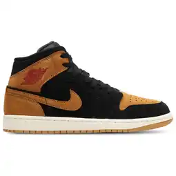 Foot Locker Jordan Aj1 Mid Sneakers Heren - Zwart - Maat 41 - Leer, Synthetisch aanbieding