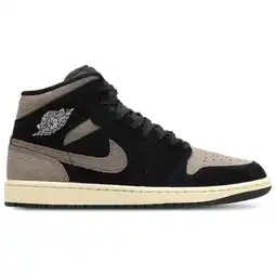 Foot Locker Jordan Aj1 Mid Sneakers Heren - Zwart - Maat 40 - Leer, Synthetisch aanbieding