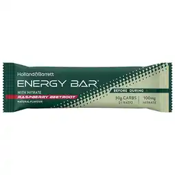 Holland & Barrett 1+1 gratis | Holland & Barrett Energy Bar Nitrate Raspberry Beetroot - 48g aanbieding
