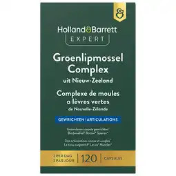 Holland & Barrett 1+1 gratis | Holland & Barrett Expert Groenlipmossel Complex - 120 capsules aanbieding