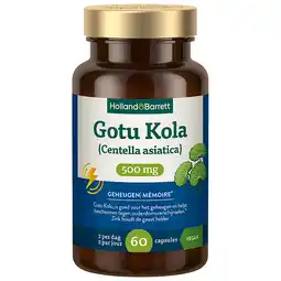 Holland & Barrett 1+1 gratis | Holland & Barrett Gotu Kola 500 mg - 60 capsules aanbieding