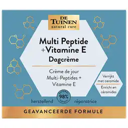 Holland & Barrett 1+1 gratis | De Tuinen Multi Peptide + Vitamine E Dagcrème - 50ml aanbieding