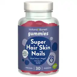 Holland & Barrett 1+1 gratis | Holland & Barrett Super Hair Skin Nails Gummies - 30 gummies aanbieding