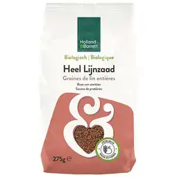 Holland & Barrett 2+1 gratis | Holland & Barrett Biologisch Heel Bruin Lijnzaad - 275g aanbieding