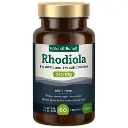 Holland & Barrett 1+1 gratis | Holland & Barrett Rhodiola 250mg - 60 capsules aanbieding