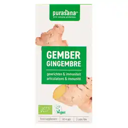 Holland & Barrett Purasana Gember Bio - 60 capsules aanbieding