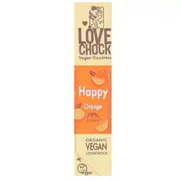Holland & Barrett 2e product 50% korting | Vegan | Glutenvrij | Lovechock Happy Orange 79% Cacao - 40g aanbieding