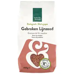 Holland & Barrett 2+1 gratis | Holland & Barrett Biologisch Gebroken Lijnzaad - 400g aanbieding