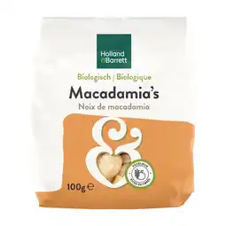 Holland & Barrett 2+1 gratis | Holland & Barrett Biologische Macadamia Noten - 100g aanbieding