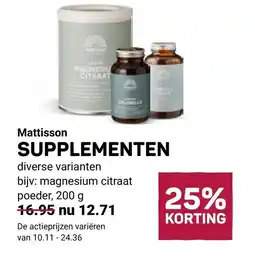 Ekoplaza Mattisson supplementen aanbieding
