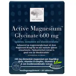 Holland & Barrett Online deals | New Nordic Active Magnesium Glycinate 600 mg - 60 tabletten aanbieding