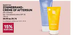 Ekoplaza Speick sun zonnebrand- crème of aftersun aanbieding