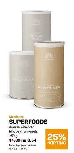 Ekoplaza Mattisson superfoods aanbieding