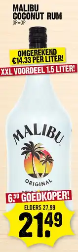Super Dirck 3 Malibu coconut rum aanbieding