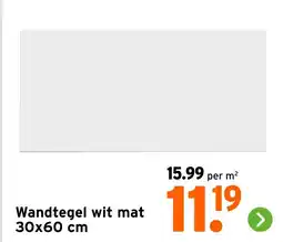 GAMMA Wandtegel wit mat aanbieding