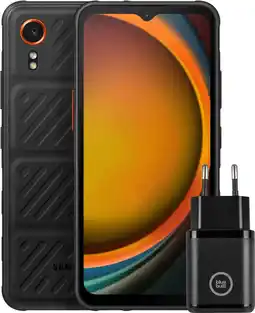Coolblue Samsung Galaxy Xcover 7 128GB Zwart 5G Enterprise Edition + Samsung Oplader 25W Zwart aanbieding