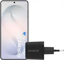 Coolblue Samsung Galaxy S26 Plus 256GB Wit 5G + BlueBuilt Oplader 45 Watt Zwart aanbieding