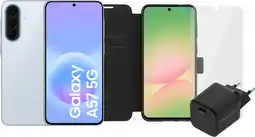 Coolblue Samsung Galaxy A57 256GB Lichtblauw 5G + Compleet Accessoirepakket aanbieding