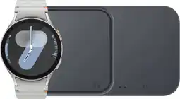 Coolblue Samsung Galaxy Watch 7 Zilver 44mm + Duo Draadloze Oplader aanbieding