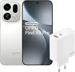 Coolblue OPPO Find X9 Pro 512GB Wit 5G + OPPO SuperVOOC Oplader 80W aanbieding
