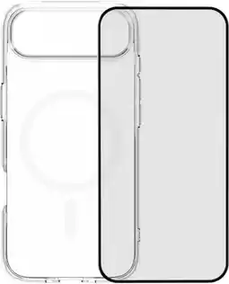 Coolblue BlueBuilt Protective Back Cover met MagSafe iPhone Air Transparant + Screenprotector Glas aanbieding