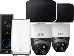 Coolblue Eufycam Solocam S340 Duo Pack + Eufy Video Doorbell E340 + HomeBase 3 aanbieding
