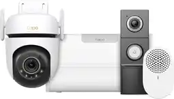 Coolblue TP-Link Tapo C530WS + H500 CentralHub + D235 Smart Battery & Wired Doorbell aanbieding