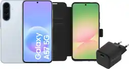 Coolblue Samsung Galaxy A57 128GB Lichtblauw 5G + Basis Accessoirepakket aanbieding