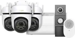 Coolblue TP-Link Tapo C530WS 3-Pack + H500 CentralHub + D235 Smart Battery & Wired Doorbell aanbieding