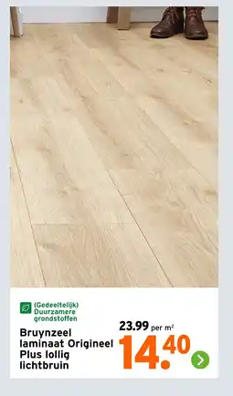 GAMMA Bruynzeel laminaat Origineel Plus lollig lichtbruin aanbieding