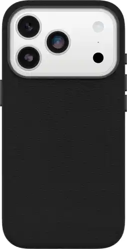 Coolblue OtterBox Symmetry iPhone 17 Pro Back Cover met MagSafe Magneet Leer Zwart aanbieding