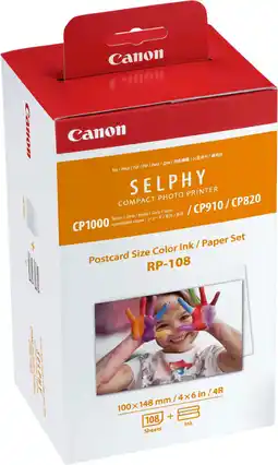 Coolblue Canon RP-108 Ink Cassette/Paper Set 108 vel aanbieding