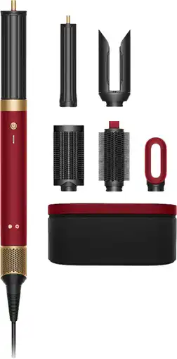 Coolblue Dyson Airwrap Co-anda 2x Straight + Wavy Red Velvet aanbieding