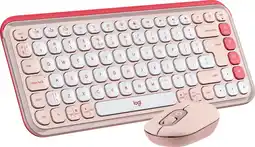 Coolblue Logitech Pop Icon Combo toetsenbord en muis set Rose aanbieding