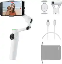 Coolblue Insta360 Flow 2 Pro AI Tracker Bundel Summit White aanbieding