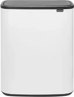 Coolblue Brabantia Bo Touch Bin 2 x 30 Liter White aanbieding
